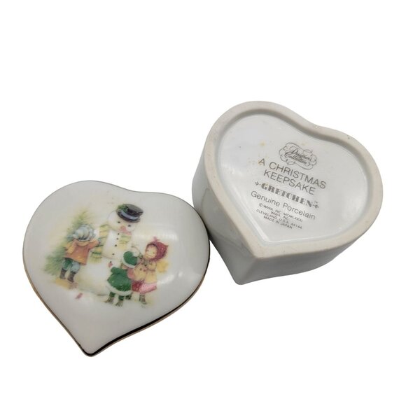 Christmas keepsake Gretchen Designer Collection Genuine Porcelain Trinket Box - Picture 5 of 6